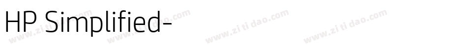 HP Simplified字体转换